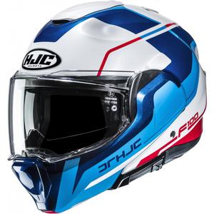 Preklápacia helma na motorku HJC F100 Astra MC21 bielo-modro-červená