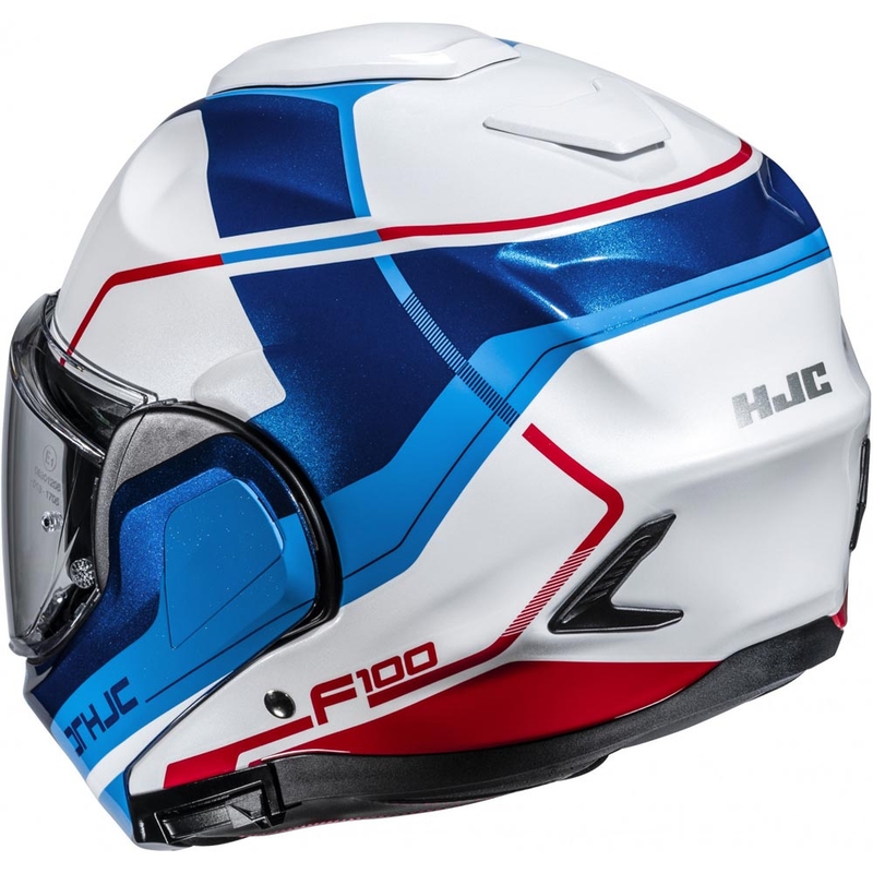 Preklápacia helma na motorku HJC F100 Astra MC21 bielo-modro-červená
