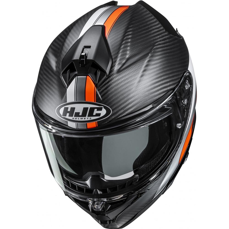 Integrálna helma na motorku HJC F72 Carbon Eos MC6HSF čierno-oranžová