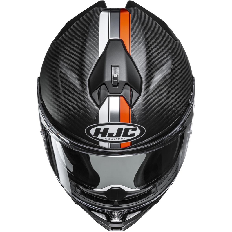 Integrálna helma na motorku HJC F72 Carbon Eos MC6HSF čierno-oranžová
