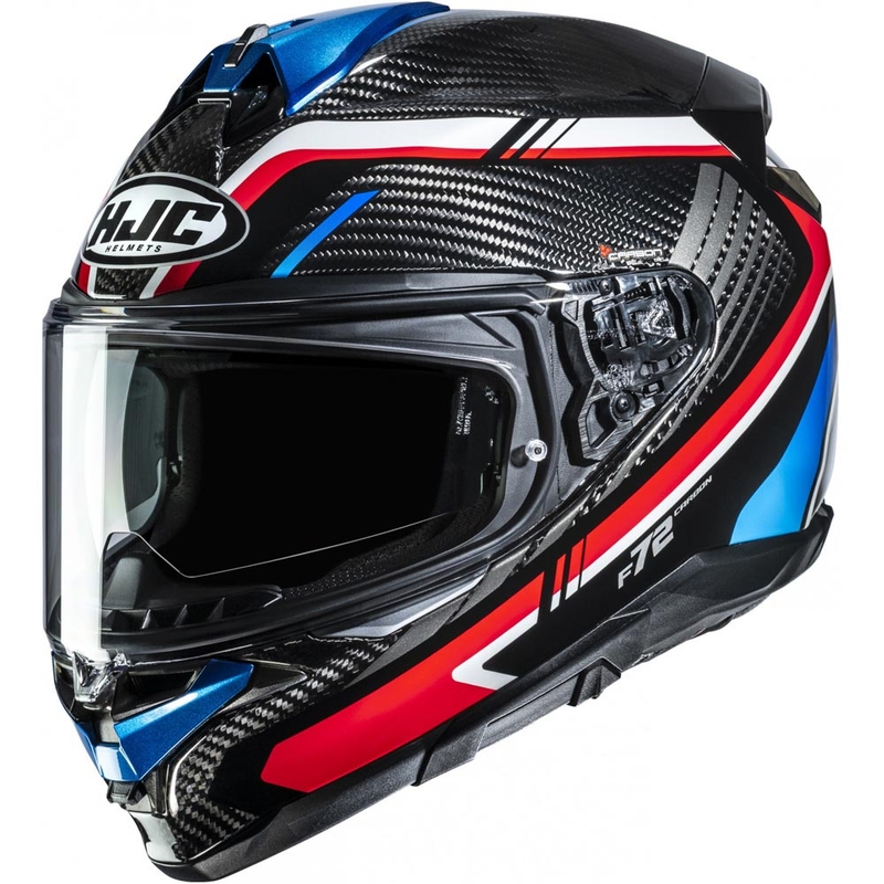 Integrálna helma na motorku HJC F72 Carbon Kairo MC21 čierno-modro-červeno-biela