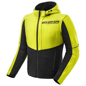 Mikina na motorku Shima Daybreaker čierno-fluo žltá