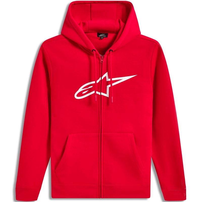 Mikina Alpinestars Ageless Zip Hoodie 3 červeno-biela
