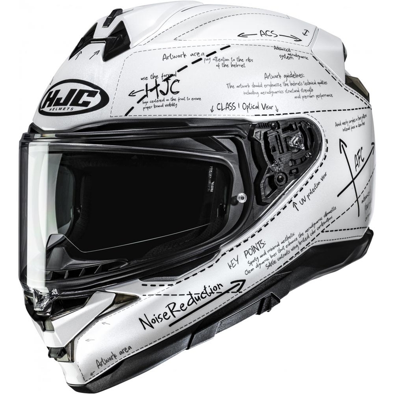 Integrálna helma na motorku HJC F72 Odyssea MC10 bielo-čierna