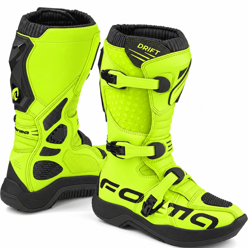 Motokrosové topánky Forma Drift fluo žlto-čierne