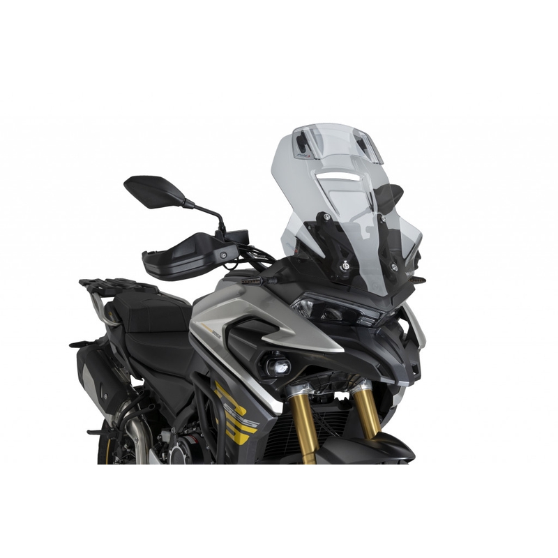 Plexi štít PUIG TOURING WITH VISOR dymové pre VOGE DSX 525 2024-2026, VOGE DSX 625 2025-2026
