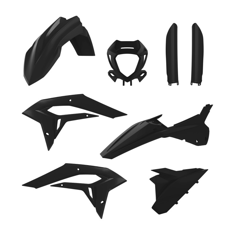 Sada plastov POLISPORT čierna pre BETA Xtrainer 250 2023-2026, BETA Xtrainer 300 2023-2026