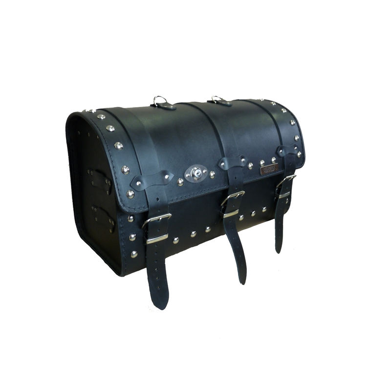 Kožený moto kufor na motocykel Chopper RSA-13B so zámkom