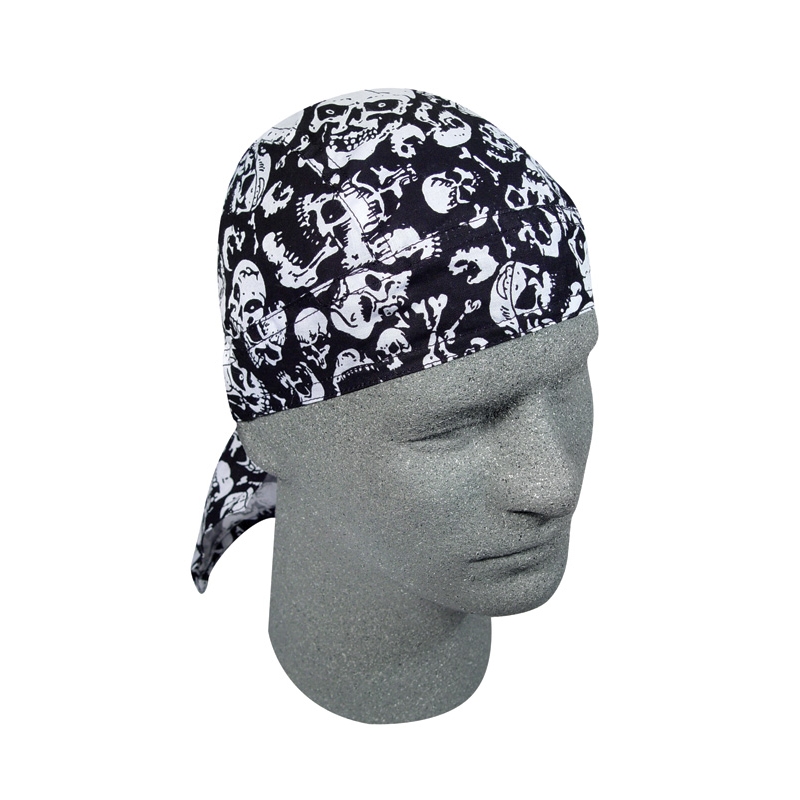 Moto šatka Zanhead-Multi skull white