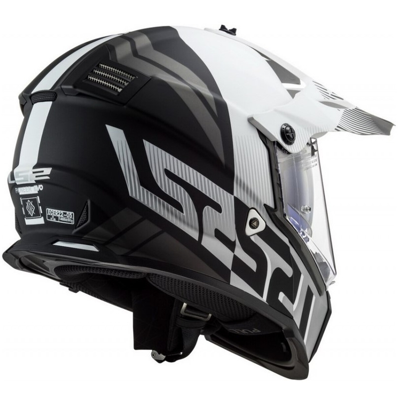 Enduro prilba LS2 MX436 Pioneer EVO Evolve bielo-šedo-čierna výpredaj
