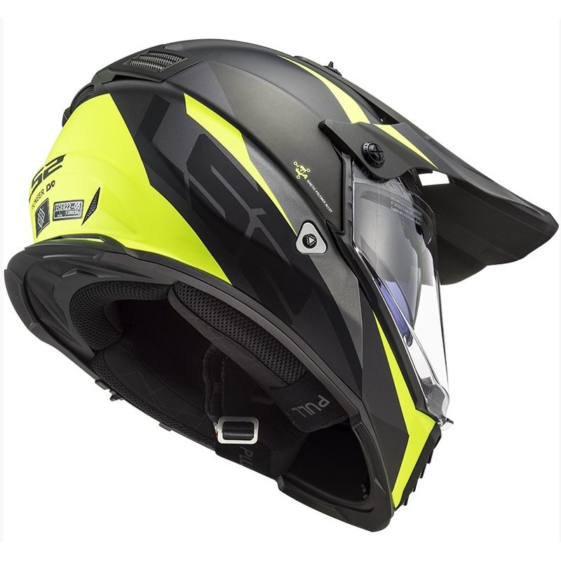 Enduro prilba LS2 MX436 Pioneer EVO Router čierno-fluorescenčno žltá