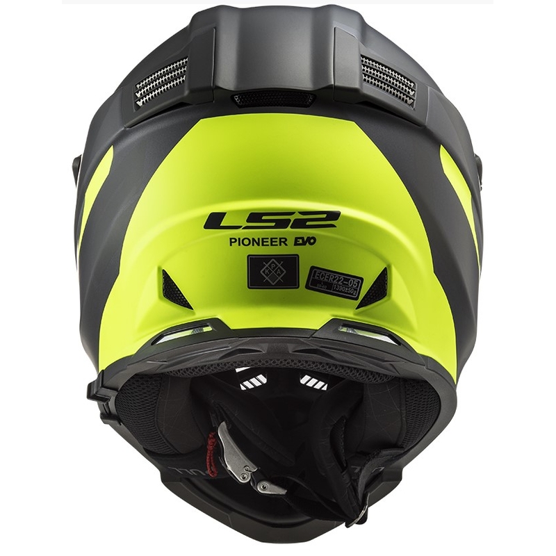 Enduro prilba LS2 MX436 Pioneer EVO Router čierno-fluorescenčno žltá