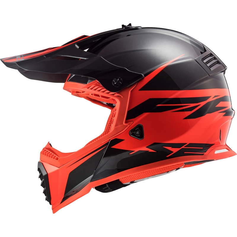 Motokrosová prilba LS2 MX437 Fast Evo Roar čierno-červená výpredaj