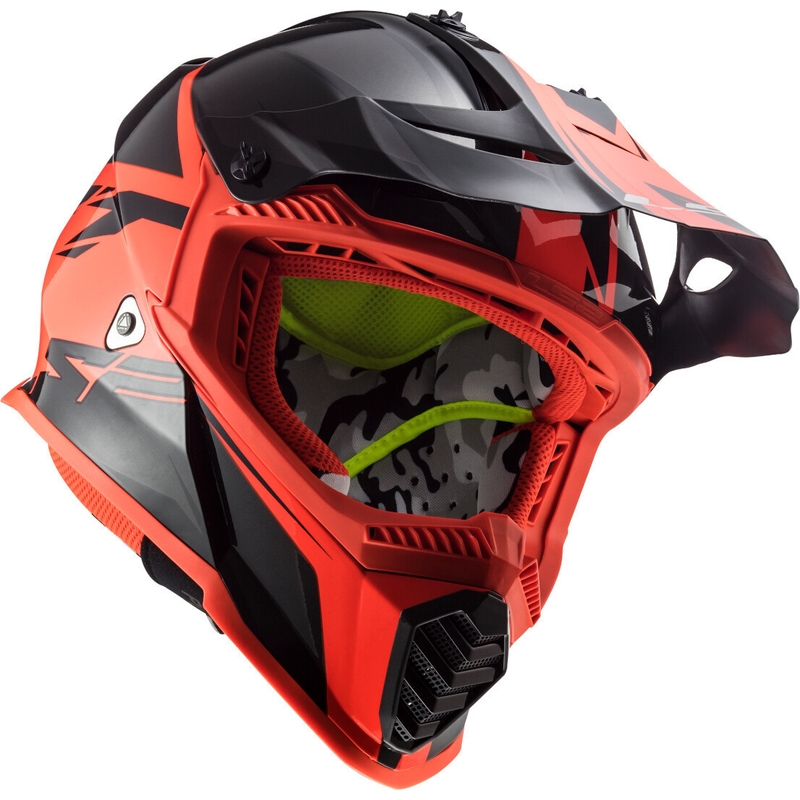 Motokrosová prilba LS2 MX437 Fast Evo Roar čierno-červená výpredaj