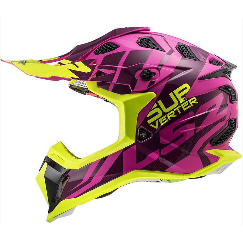 Motokrosová prilba LS2 MX470 Subverter Troop ružovo-fluorescenčno žltá výpredaj