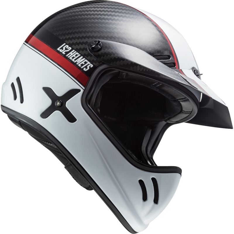 Motokrosová prilba LS2 MX471 Xtra Yard bielo-čierno-červená
