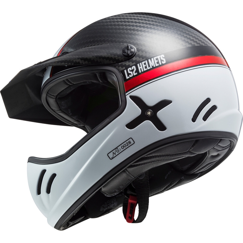 Motokrosová prilba LS2 MX471 Xtra Yard bielo-čierno-červená