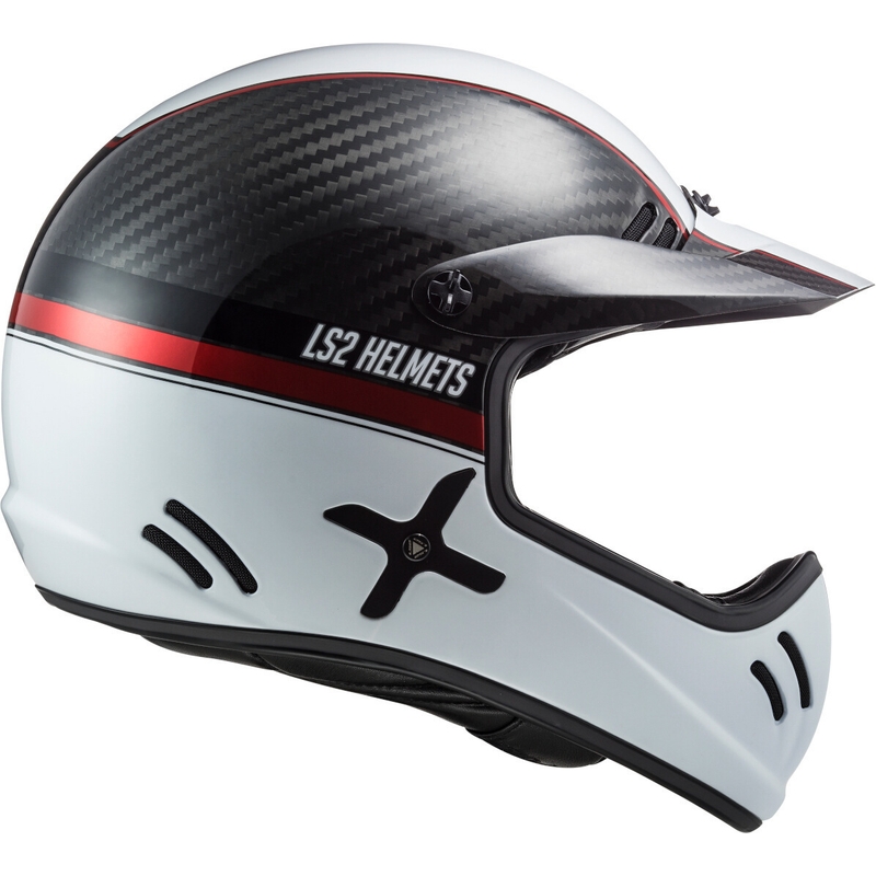 Motokrosová prilba LS2 MX471 Xtra Yard bielo-čierno-červená