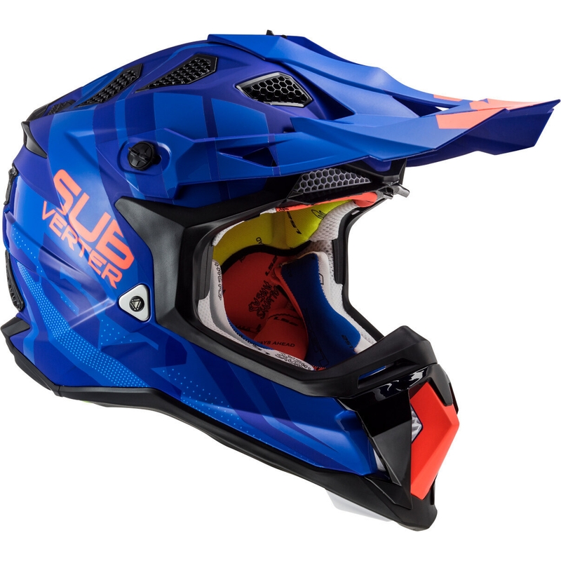 Motokrosová prilba LS2 MX470 Subverter Troop modro-oranžová výpredaj