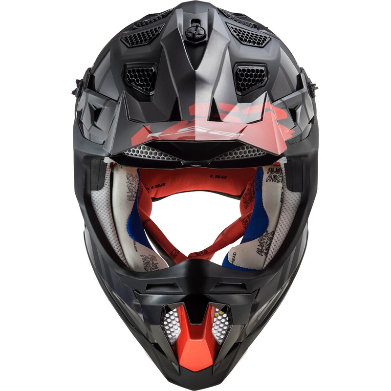 Motokrosová prilba LS2 MX470 Subverter Troop čierno-červená