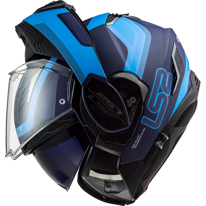 Preklápacia prilba na motocykel LS2 FF900 Valiant II Orbit modrá