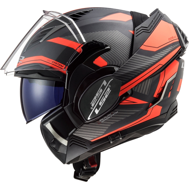 Preklápacia prilba na motocykel LS2 FF900 Valiant II Revo titánovo-fluorescenčno oranžová