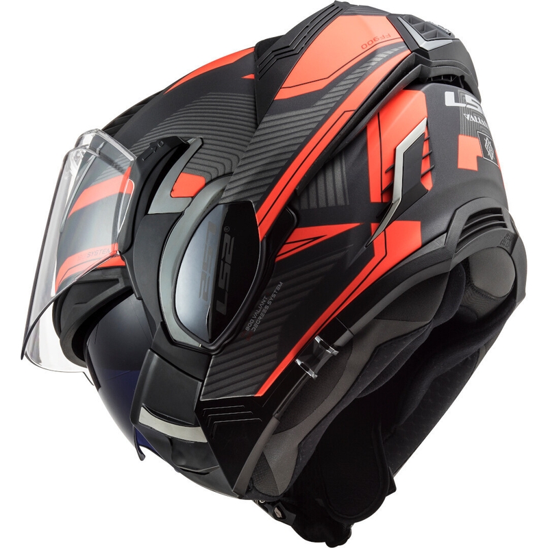 Preklápacia prilba na motocykel LS2 FF900 Valiant II Revo titánovo-fluorescenčno oranžová