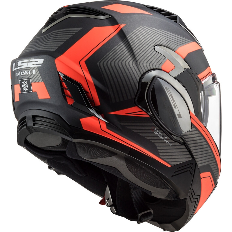 Preklápacia prilba na motocykel LS2 FF900 Valiant II Revo titánovo-fluorescenčno oranžová