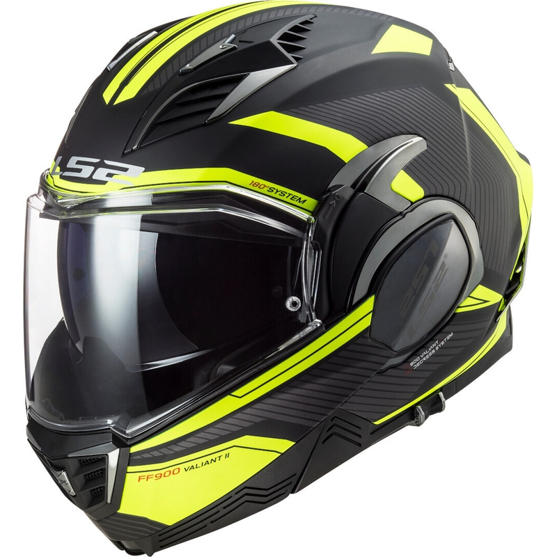 Preklápacia prilba na motocykel LS2 FF900 Valiant II Revo čierno-fluorescenčno žltá