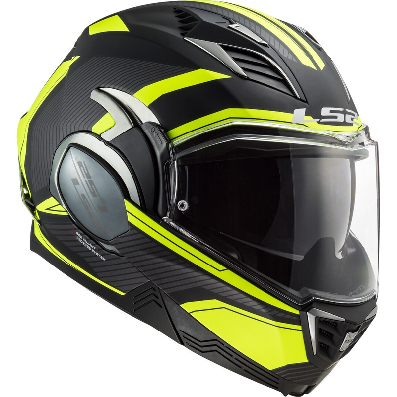 Preklápacia prilba na motocykel LS2 FF900 Valiant II Revo čierno-fluorescenčno žltá