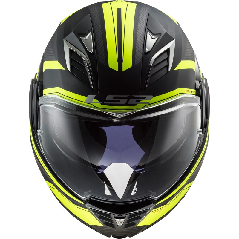 Preklápacia prilba na motocykel LS2 FF900 Valiant II Revo čierno-fluorescenčno žltá