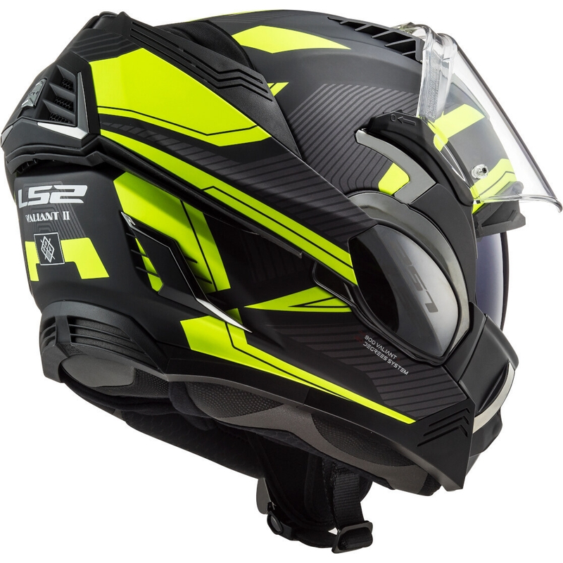 Preklápacia prilba na motocykel LS2 FF900 Valiant II Revo čierno-fluorescenčno žltá