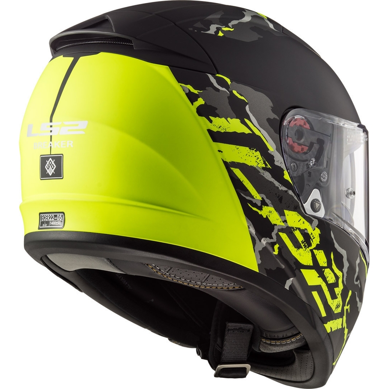 Integrálna prilba na motocykel LS2 FF390 Breaker Feline čierno-fluorescenčno žltá výpredaj