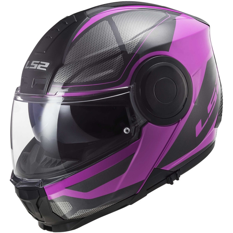 Odklápacia prilba na motocykel LS2 FF902 Scope Axis čierno-fialová
