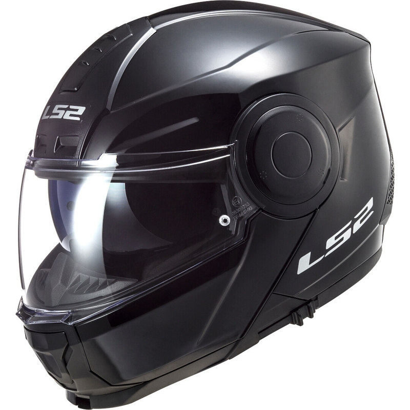 Odklápacia prilba na motocykel LS2 FF902 Scope Solid čierna lesklá