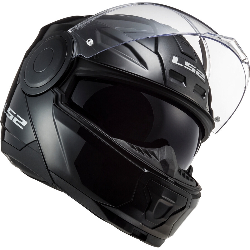 Odklápacia prilba na motocykel LS2 FF902 Scope Solid čierna lesklá