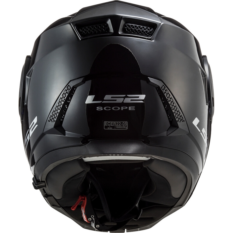 Odklápacia prilba na motocykel LS2 FF902 Scope Solid čierna lesklá