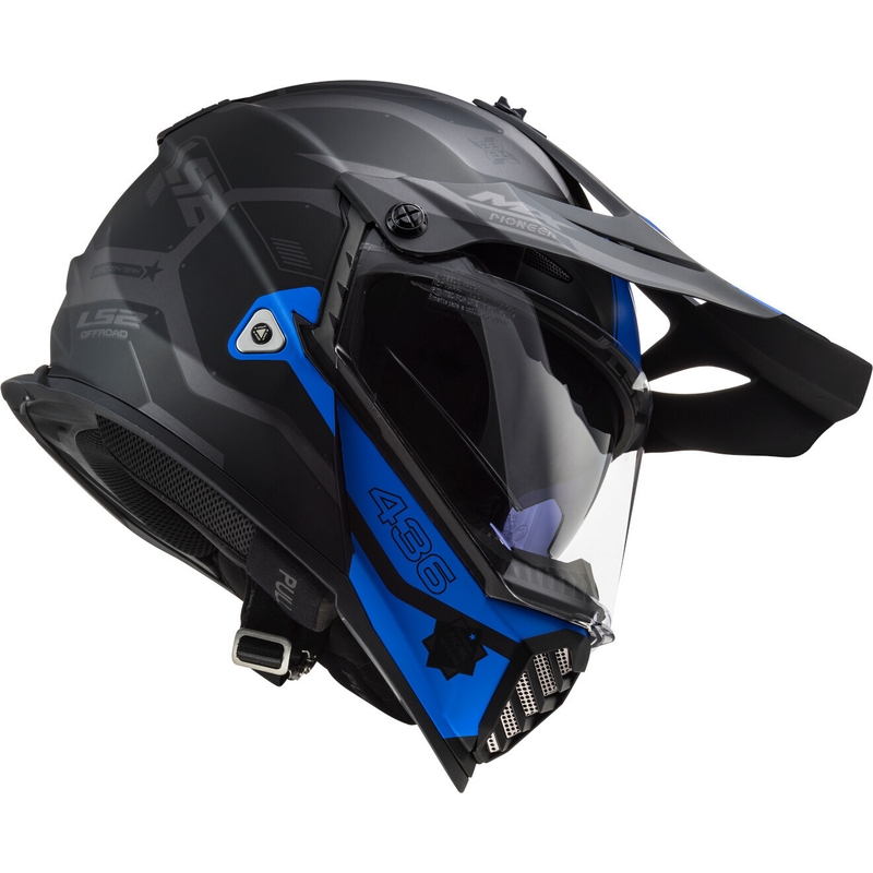 Enduro prilba LS2 MX436 Pioneer EVO Cobra čierno-modrá