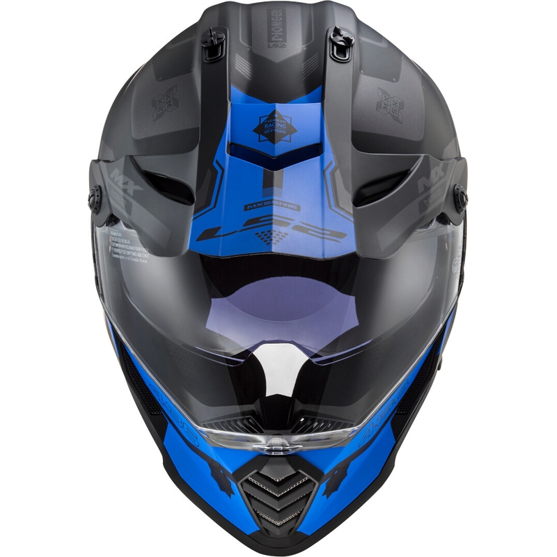 Enduro prilba LS2 MX436 Pioneer EVO Cobra čierno-modrá