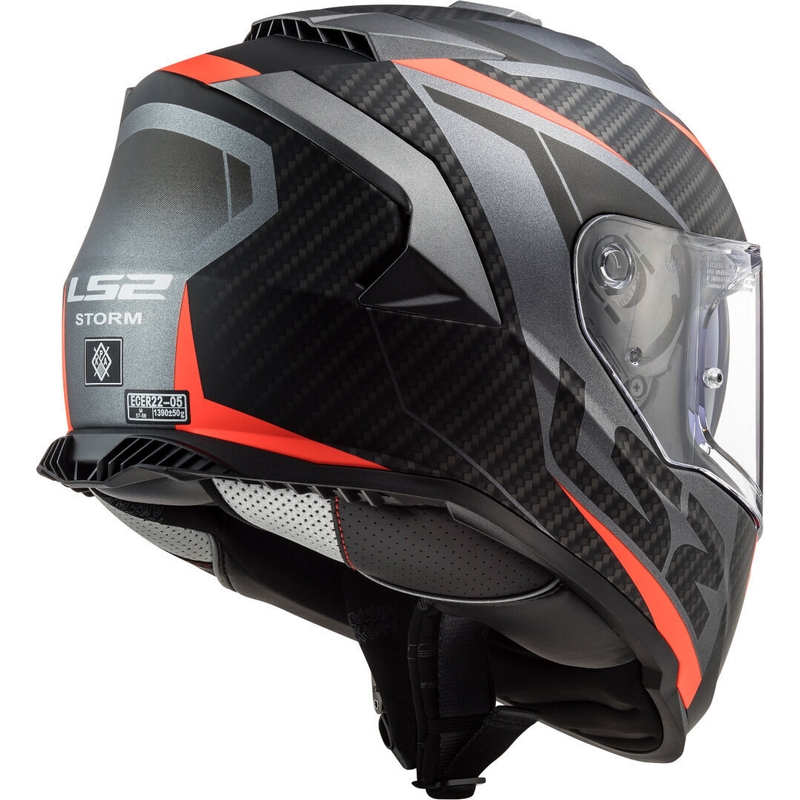 Integrálna prilba na motocykel LS2 FF800 Storm Racer titánovo-fluorescenčno oranžová