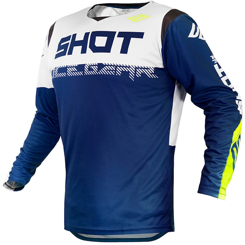 Motokrosový dres Shot Contact Trust modro-bielo-fluorescenčno žltý výpredaj