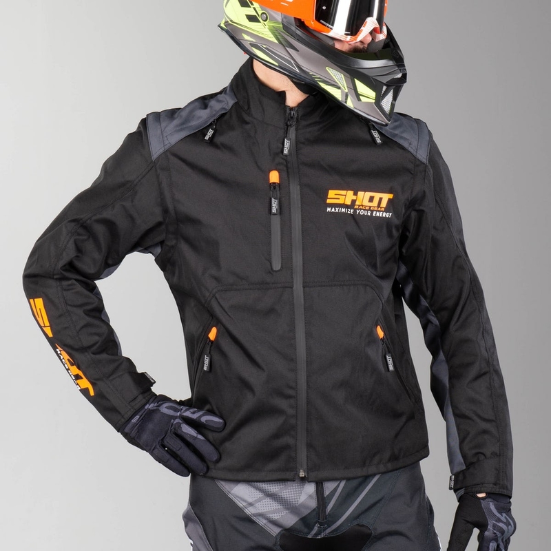 Bunda Shot Contact čierno-fluorescenčno oranžová výpredaj