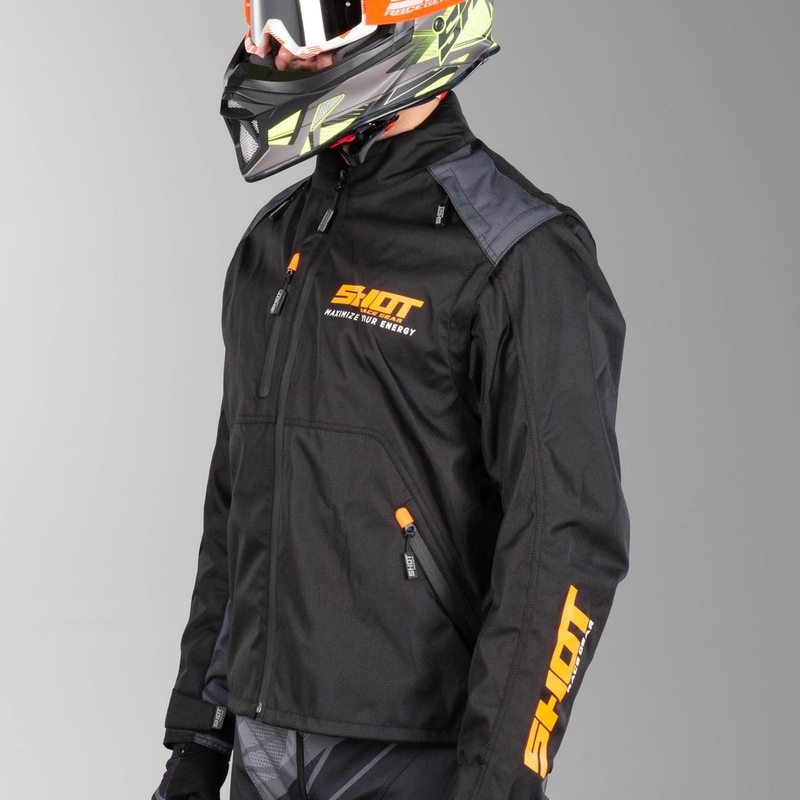 Bunda Shot Contact čierno-fluorescenčno oranžová výpredaj