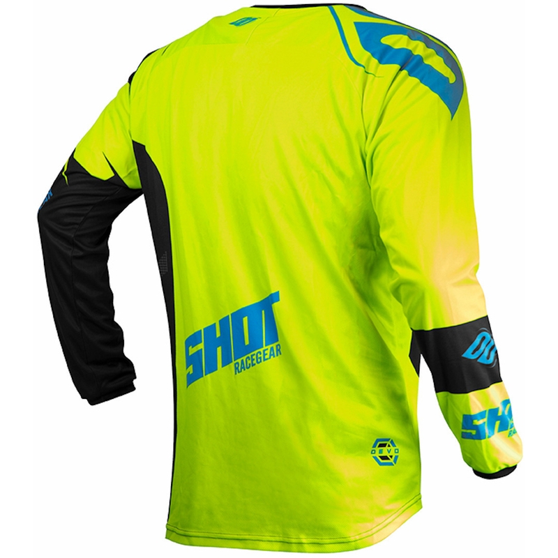 Detský motokrosový dres Shot Devo Ventury čierno-modro-fluorescenčno žltý výpredaj