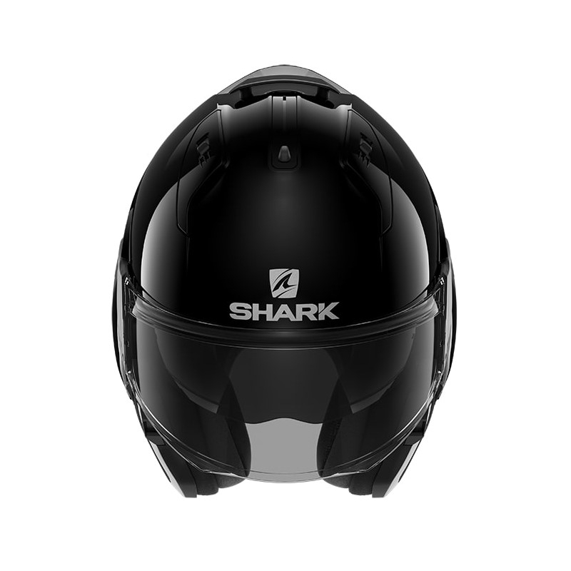 Preklápacia prilba SHARK EVO-ES Blank čierna lesklá