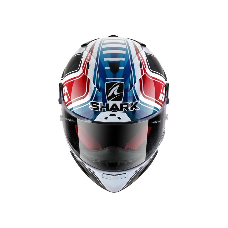 Integrálna prilba SHARK RACE-R PRO Zarco GP De France Replica čierno-bielo-modro-červená