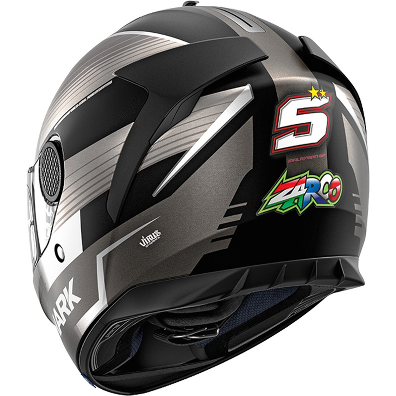Integrálna prilba SHARK SPARTAN 1.2 Zarco Malaysia GP Mat čierno-strieborno-antracitová výpredaj