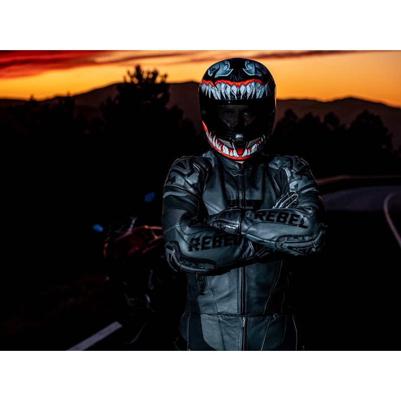 Bunda na motocykel Rebelhorn Rebel čierna výpredaj