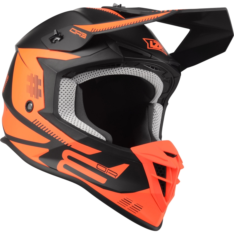 Motokrosová prilba Lazer OR-3 PP3 čierno-fluo červená