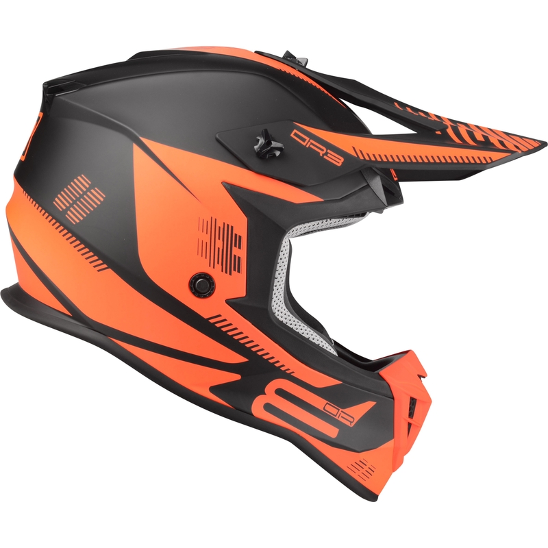 Motokrosová prilba Lazer OR-3 PP3 čierno-fluo červená